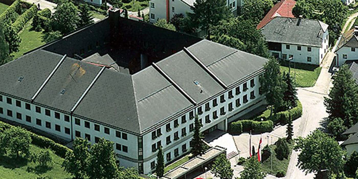Aerial view of the house in Bad Leonfelden with a grey roof